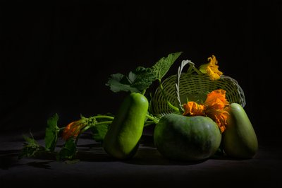 Natureza-morta vibrante da colheita de Lydia Jacobs