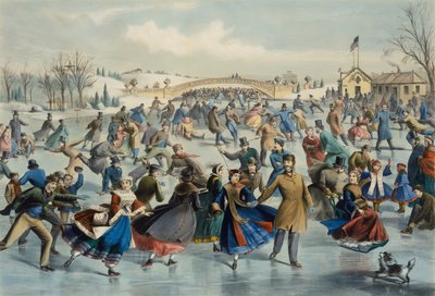 Central Park, Winter - The Skating Pond, 1862. de Lyman Wetmore Atwater