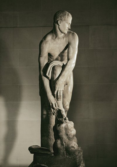 Hermes amarra a sua sandália ... de Lysippos (after)