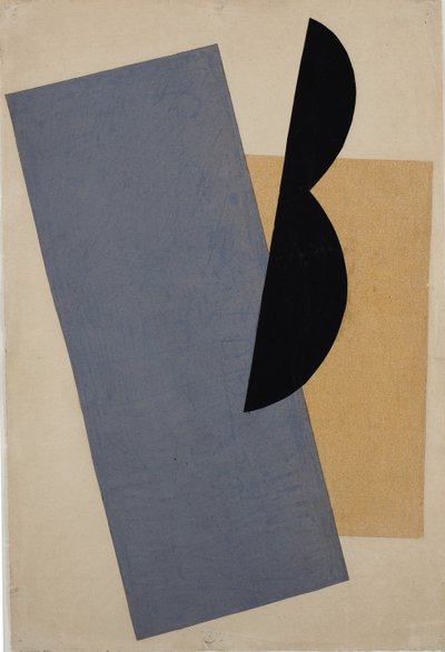 Composição Azul-Amarelo-Preto de Lyubov Sergeevna Popova