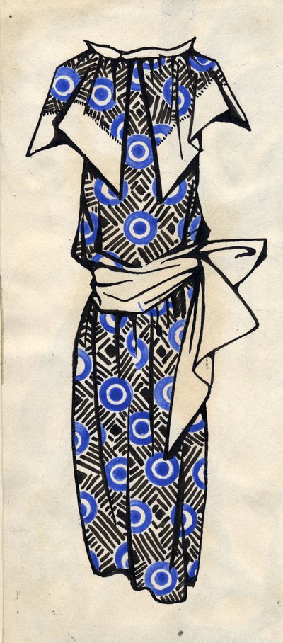 Design para um vestido, 1924. de Lyubov Sergeevna Popova