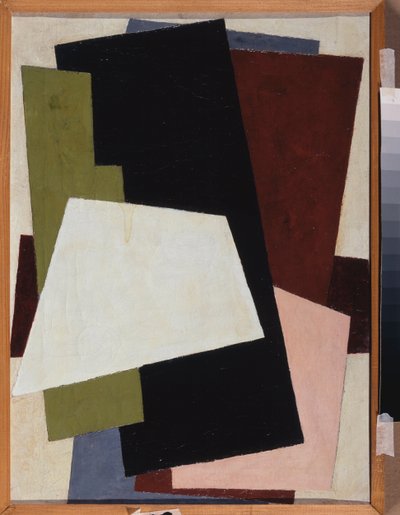 Pintura arquitetônica. Pintura de Lyubov (Lioubov) Sergeyevna Popova (1889-1924), óleo sobre tela de Lyubov Sergeevna Popova