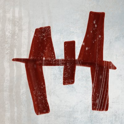 H maiúsculo vermelho gelado de MANSI SAXENA