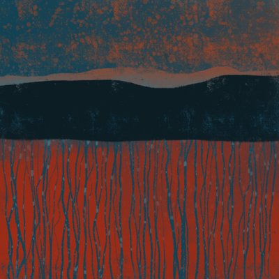 Campo Moody Orange de MANSI SAXENA