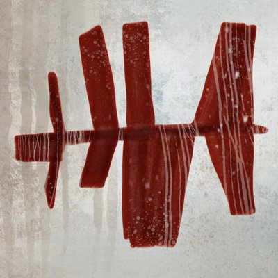 Formas abstratas vermelhas com textura de MANSI SAXENA