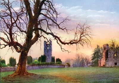 Ruínas na Colina de Slane, Condado de Meath, Irlanda, 1924-1926 de MC Green