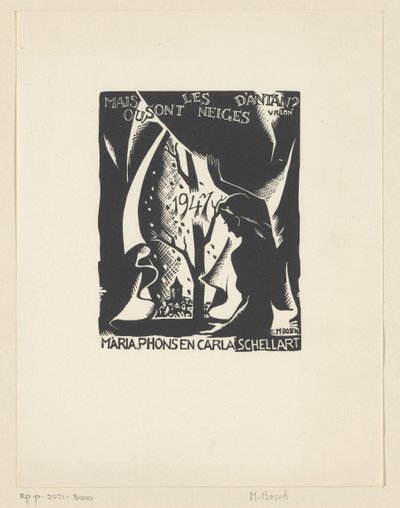 Desejo de Ano Novo para 1947 de Carla, Mária e Phons Schellart de M. Bosch