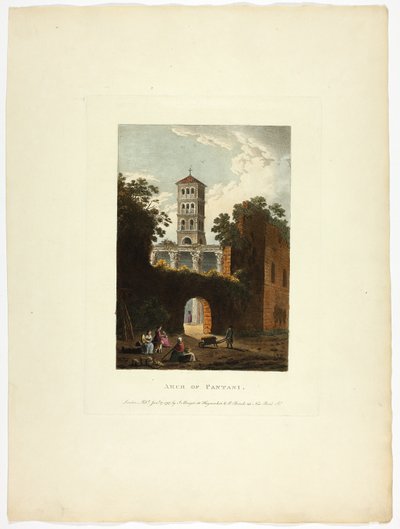 Arco de Pantani, placa trinta e sete das Ruínas de Roma de M. Dubourg