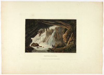 Gruta de Neptuno, placa vinte e três das Ruínas de Roma de M. Dubourg