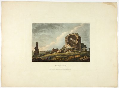 Templo da Esperança, placa vinte e quatro das Ruínas de Roma de M. Dubourg