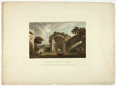 Templo do Sol e da Lua, placa dois de Ruínas de Roma de M. Dubourg