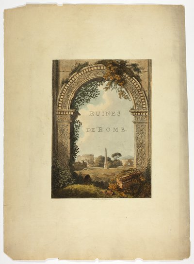 Página de título das Ruínas de Roma de M. Dubourg