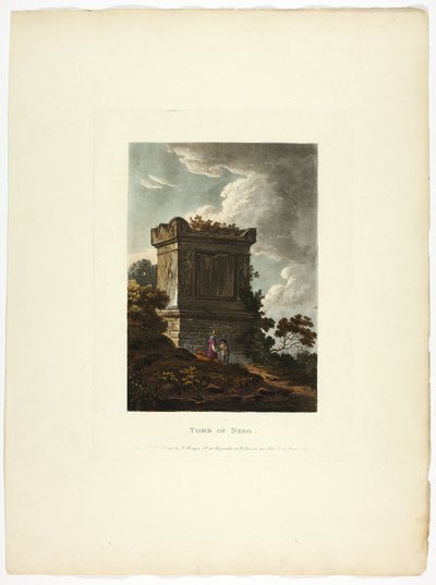 Túmulo de Nero, placa 7 das Ruínas de Roma de M. Dubourg