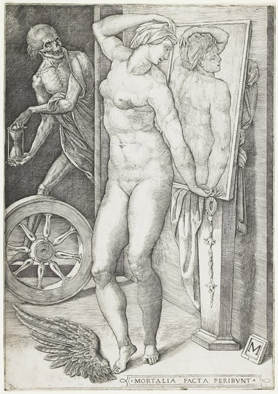 Morte Surpreendendo uma Mulher, c.1490-c.1540 (gravura) de M Master