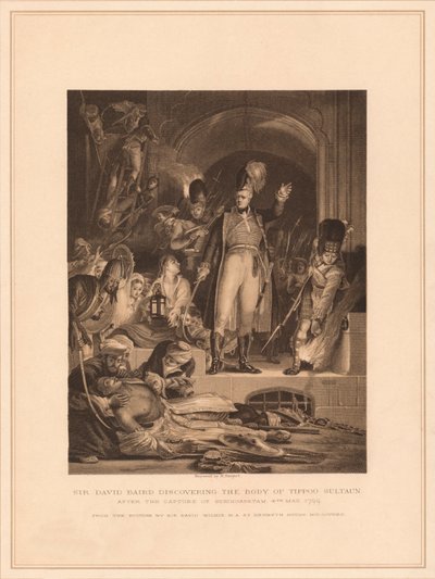 "Sir David Baird Discovering the Body of Tippoo Sultaun", 1799 1878 de M Nargert
