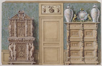 Móveis na sala de jantar da rue Fortunee, casa comprada por Balzac em 1847 de M. Santi