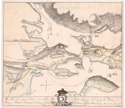 Um Plano de Rhode Island por Seix (manuscrito) de M. Seix