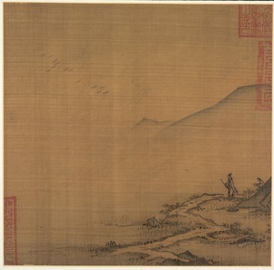 Paisagem com gansos voadores de Ma Lin