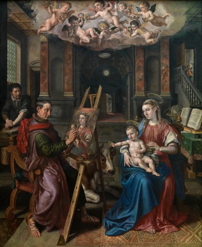 São Lucas Pintando a Virgem de Maarten de Vos