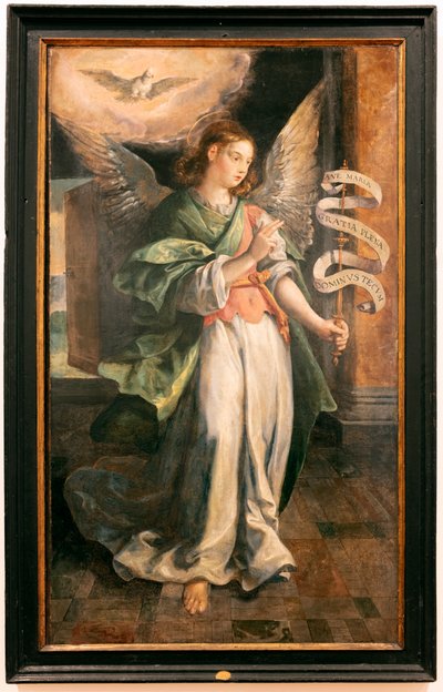 O anjo da Anunciação (óleo sobre madeira) de Maarten de Vos