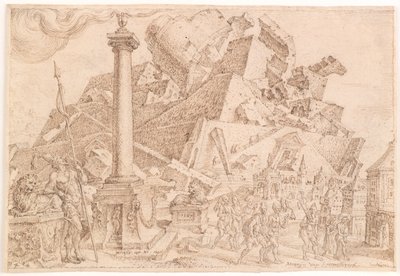 A destruição da Torre de Babel de Maarten van Heemskerck