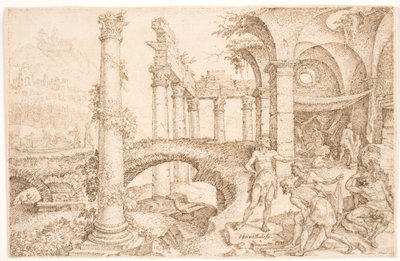 Ham zombando de Noé de Maarten van Heemskerck