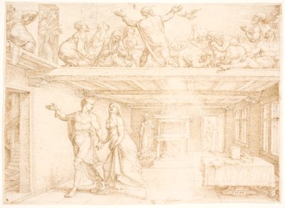 O derramamento do Espírito Santo no Pentecostes de Maarten van Heemskerck