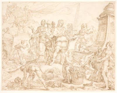 Josias ordena que o túmulo do homem de Deus que veio de Judá seja poupado de Maarten van Heemskerck