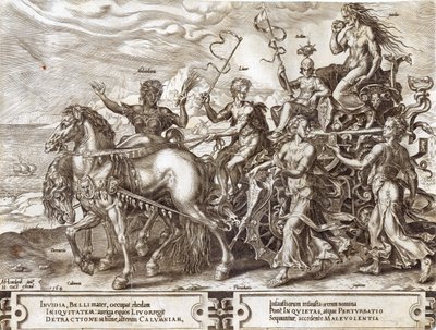 Perturbação, prato 4 de "A Vicissitude das Coisas Humanas", 1564 de Maarten van Heemskerck
