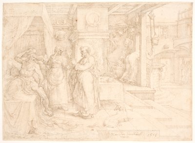 Pedro cura o paralítico Enéias de Maarten van Heemskerck