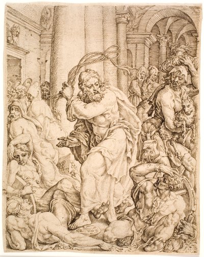 A Expulsão do Templo de Maarten van Heemskerck
