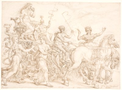 Carruagem Triunfal. Invídia (Inveja) de Maarten van Heemskerck