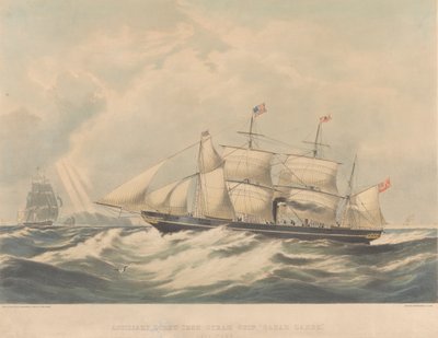 Navio a vapor de ferro de parafuso auxiliar "Sarah Sands" (1845), c.1843-54 (litografia) de Macdonald & Co. Maclure