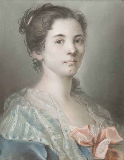 Retrato de uma jovem mulher de Madeleine Françoise Basseporte