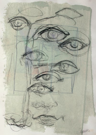 Sketchbook 41, 2025 (tinta de têmpera, carvão sobre papel) de Madgalena Morey