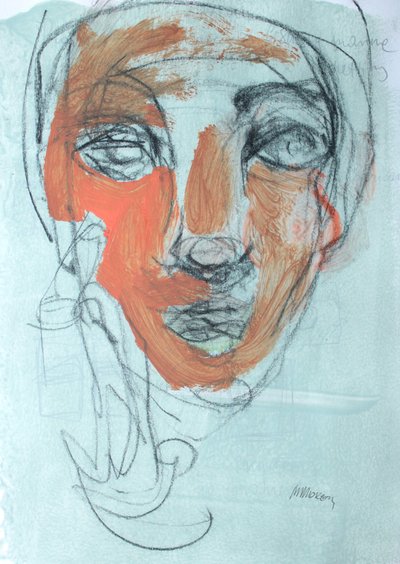 Sketchbook 47, 2025 (tinta de têmpera, carvão sobre papel) de Madgalena Morey
