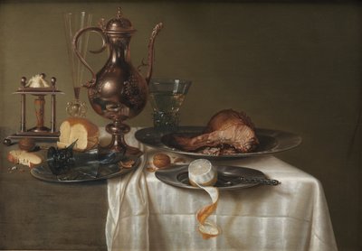 Ainda Vida. Pedaço de Café da Manhã de Maerten Boelema de Stomme