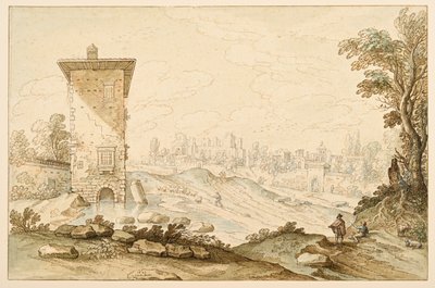 paisagem romana de Maerten de Cock
