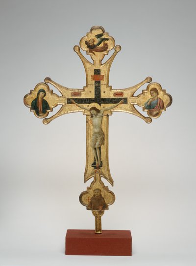 Cruz processional, c. 1320 (óleo sobre tela sobre madeira) de Maestro di Santa Chiara