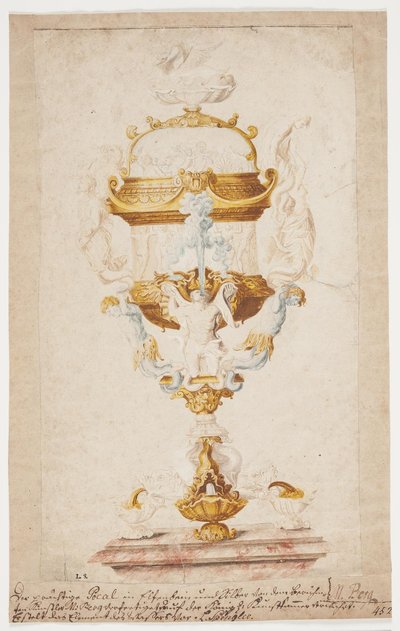 Rascunho para o vaso "Vandets Element" em Rosenborg de Magnus Berg