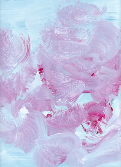 Tons fluidos de rosa e azul de Maira Ribena