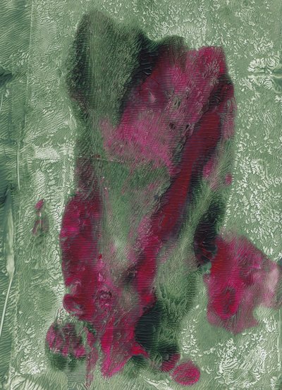 Abstrato em verde magenta vibrante de Maira Ribena