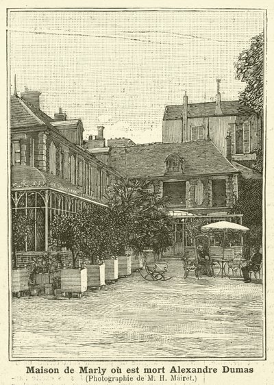 Casa em Marly onde o autor francês Alexandre Dumas, o Jovem morreu de Mairet