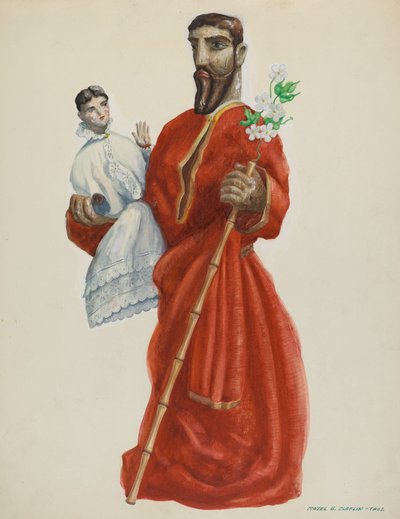 Santo Esculpido e Pintado - São José, c. 1938. de Majel G. Claflin