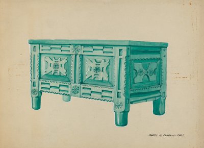 Peito para Roupa ou Cobertores, c. 1937. de Majel G. Claflin