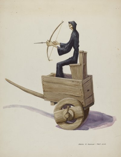 El Muerto Death Figure and Cart, c. 1937. de Majel G. Claflin