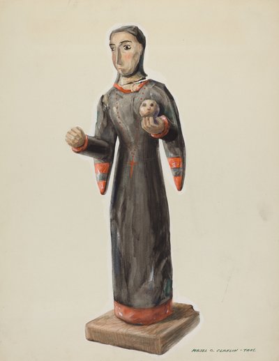 Santa Rita - Bulto, c. 1938. de Majel G. Claflin