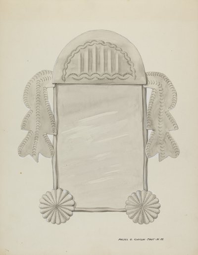 Pequeno Espelho em Moldura de Lata, c. 1937. de Majel G. Claflin