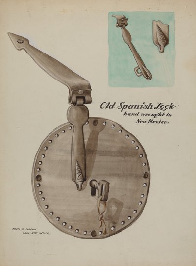 Spanish Lock, c. 1937. de Majel G. Claflin