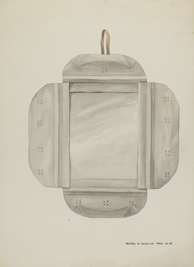 Moldura de espelho de estanho, c. 1937. de Majel G. Claflin